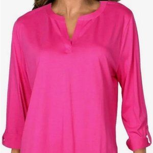 Charter Club Women's Adjustable Sleeves Solid Blouse